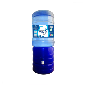 Dispensador Azul + Bidon de Agua de Mesa Vivalia 20 Litros + Envase