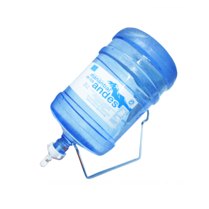 Soporte + Valvula + Bidon de Agua de Mineral Manantial de los Andes 20 Litros + Envase